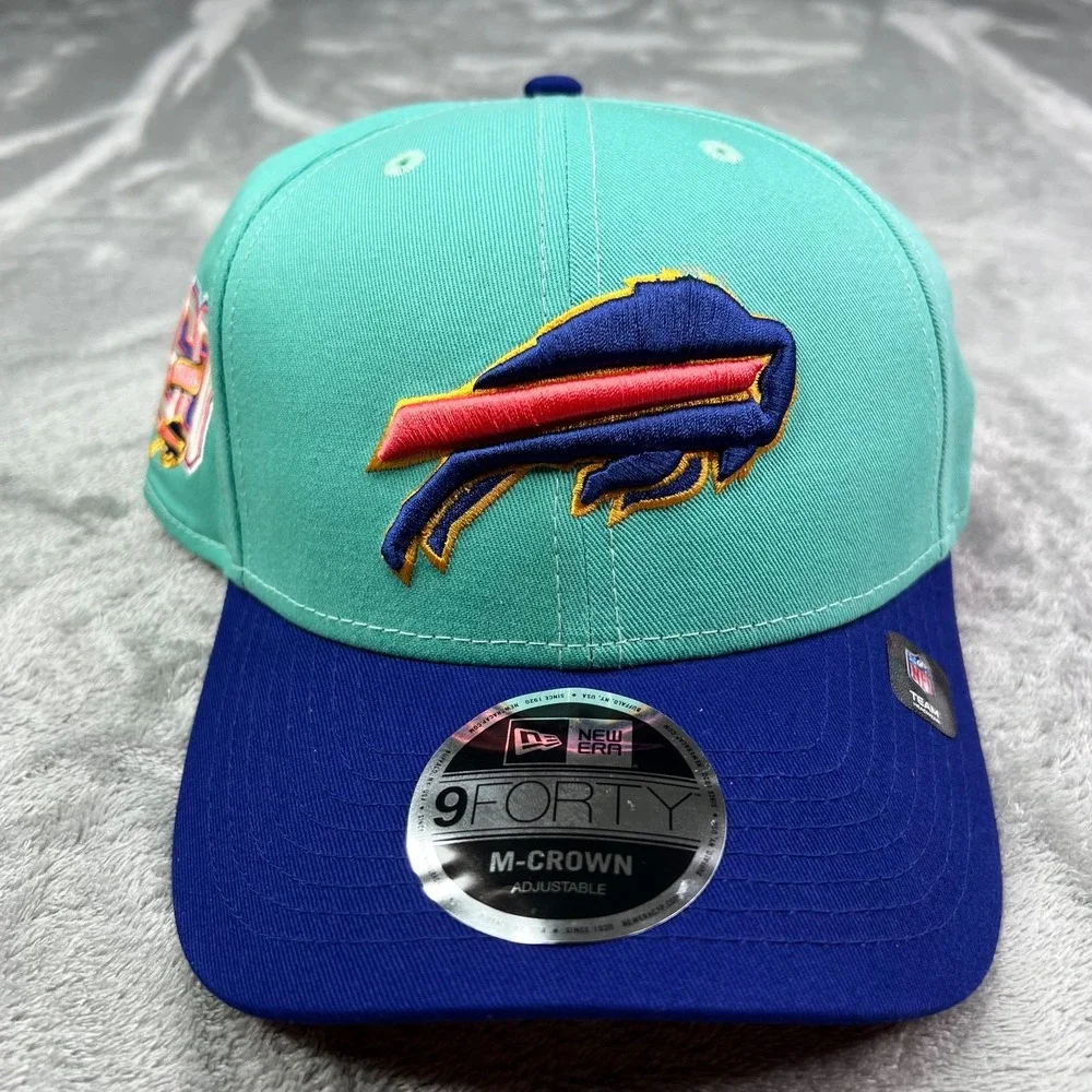 New Era Buffalo Bills Clear Mint 60th‎ Anniversary Patch 9Forty M Frame Snapback